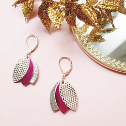 LES CHOUCHOUS leather earrings