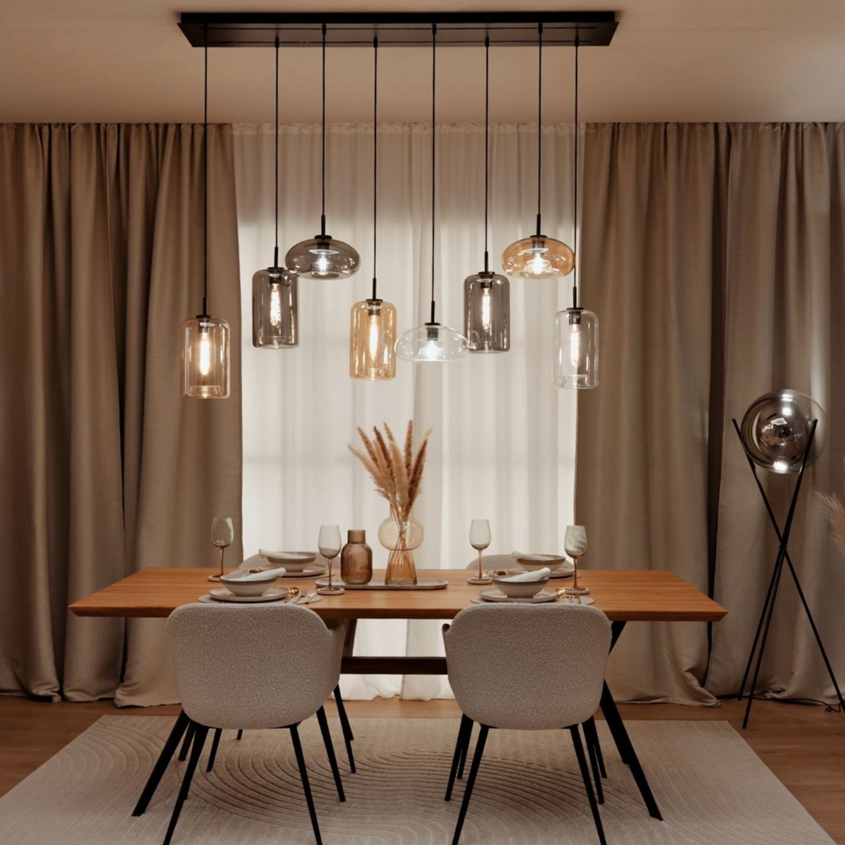 s.LUCE Cruet glass pendant luminaire Up & Low