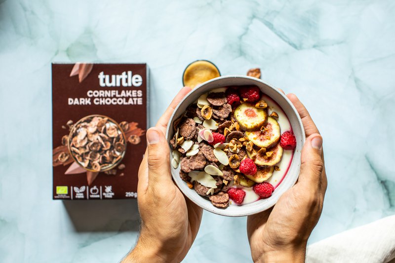 Turtle Cornflakes Dark Chocolate BIO + Gluten Free