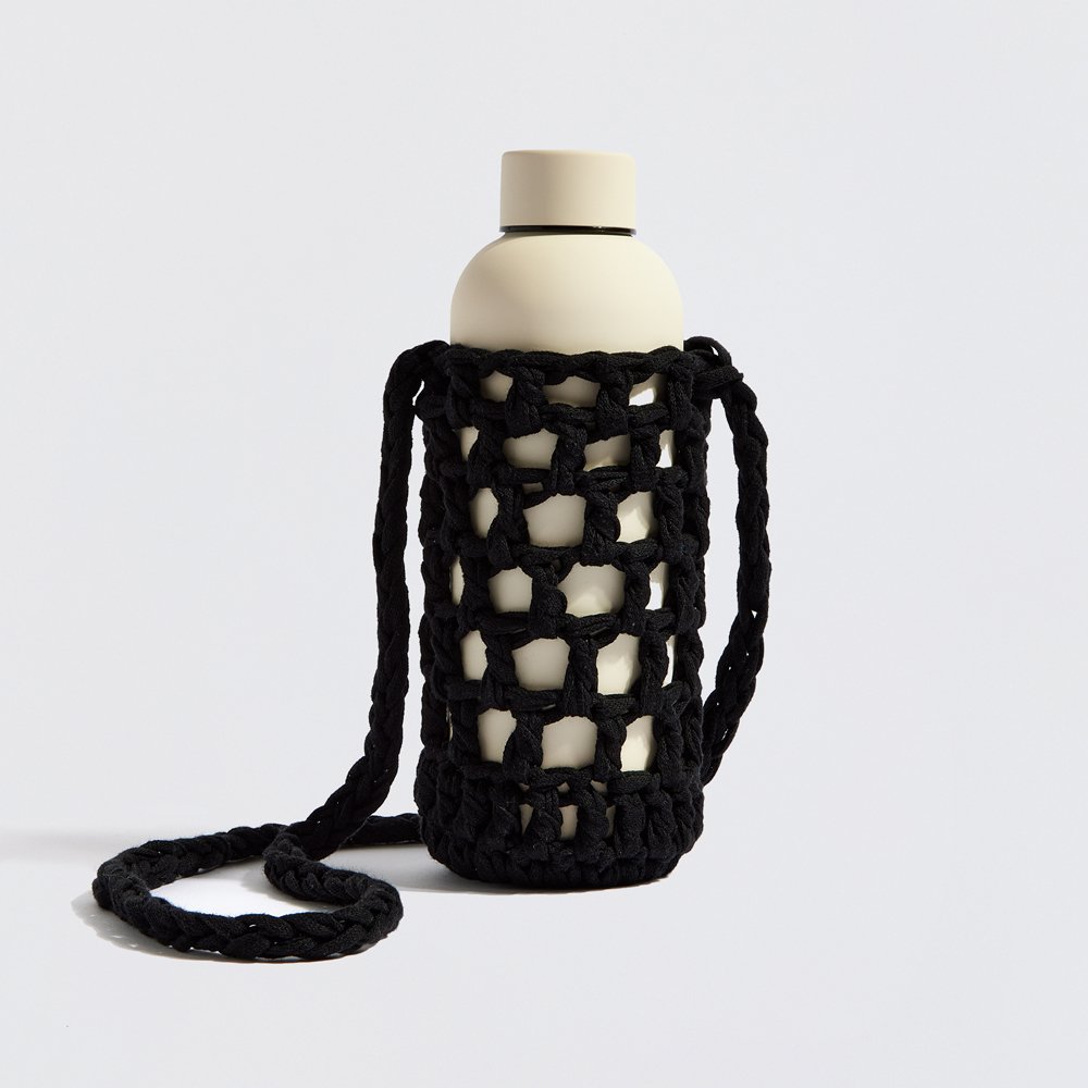 “Athena” håndlavet crossbody flaskeholder lavendel