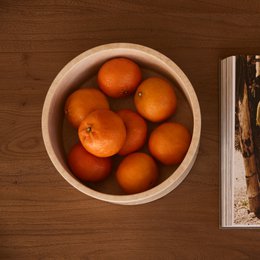 Travertin frugtskål rund Ø24cm