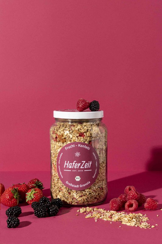 Coriandoli alla frutta con muesli biologica