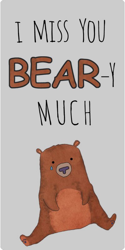 Metal magnet Beary meget 10x5 cm