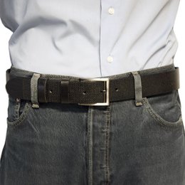 Leder Damengürtel oder Leder Herrengürtel mit Aufdruck Echtes Leder 4 cm breit