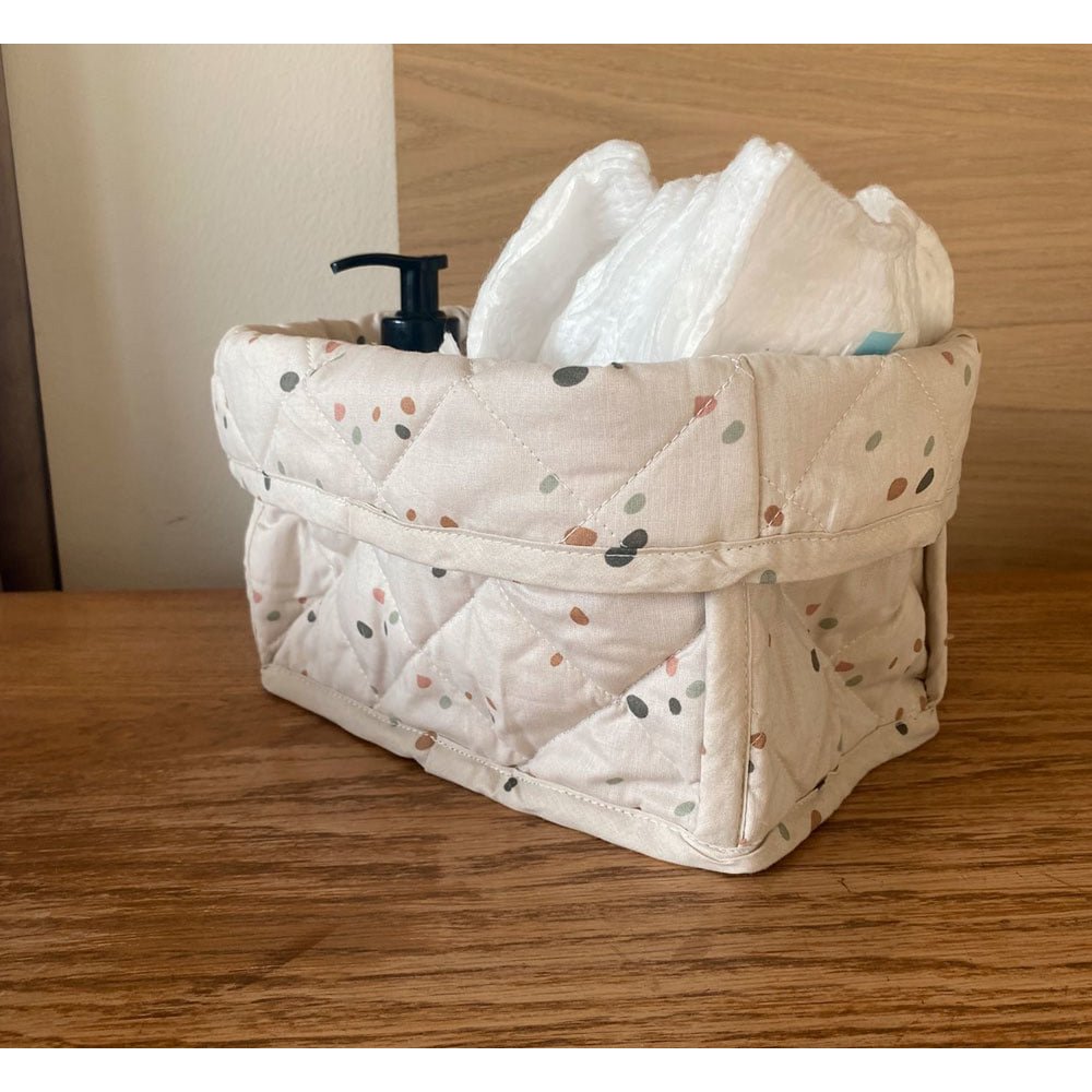 Kres padded storage basket Dots large