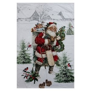 Plaid 130x170 cm Red White Polyester Santa Claus blanket
