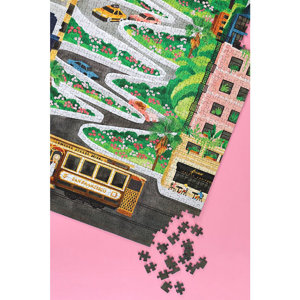 LOMBARD STREET - Jigsaw Puzzle 1000 brikker