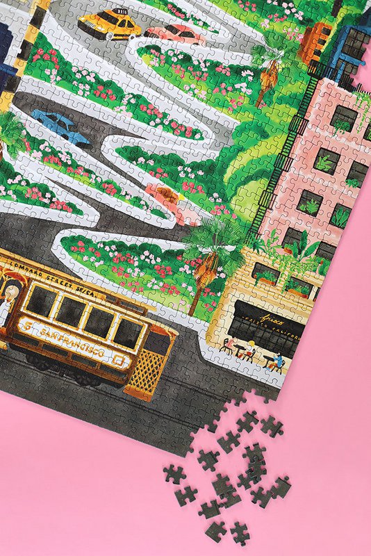 LOMBARD STREET - Jigsaw Puzzle 1000 brikker