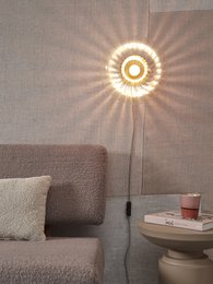 Wandlamp Bruxelles, goud/transp.