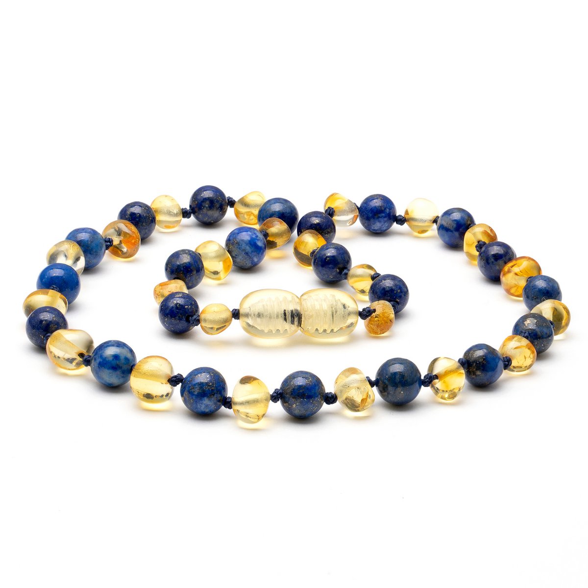 Baltic Amber & Lapis Lazuli Necklace 128