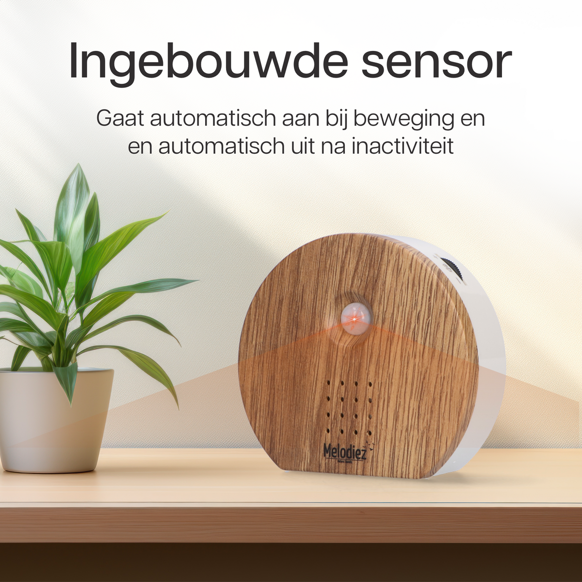 Melodiez Fuglelyde Hus med Sensor - Box Inkl. Batterier og 5 naturlige fugle-, hav- og junglelyde - Fuglehus med lyd - Fuglelydshus til toilettet