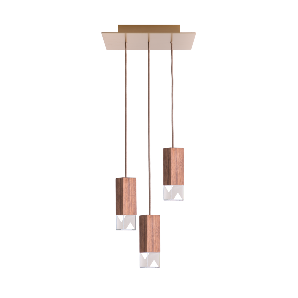 Lampada/Un lampadario in legno Trio