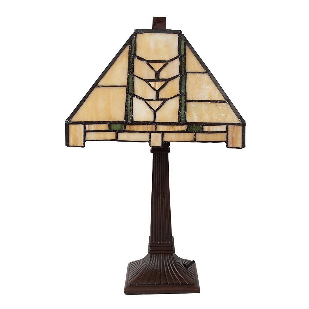 Tiffany table lamp 23x23x38 cm beige glass desk lamp