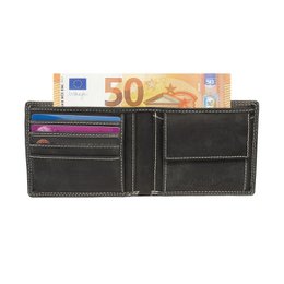 Herrenbrieftasche aus Büffelleder – Kompaktmodell – RFID