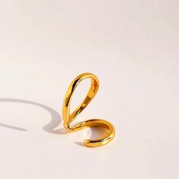 Manchette d'oreille minimaliste Wave Line