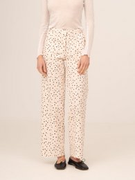 Cream Polka Dot Fuji Pants