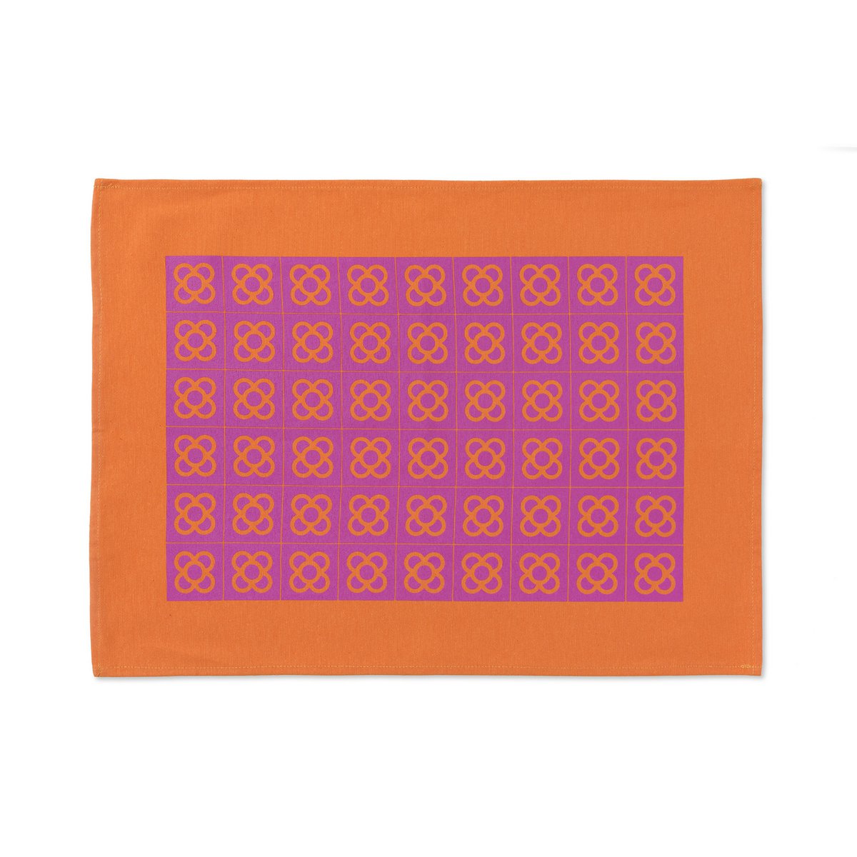2 Placemats / Barcelona Flower / Orange magenta