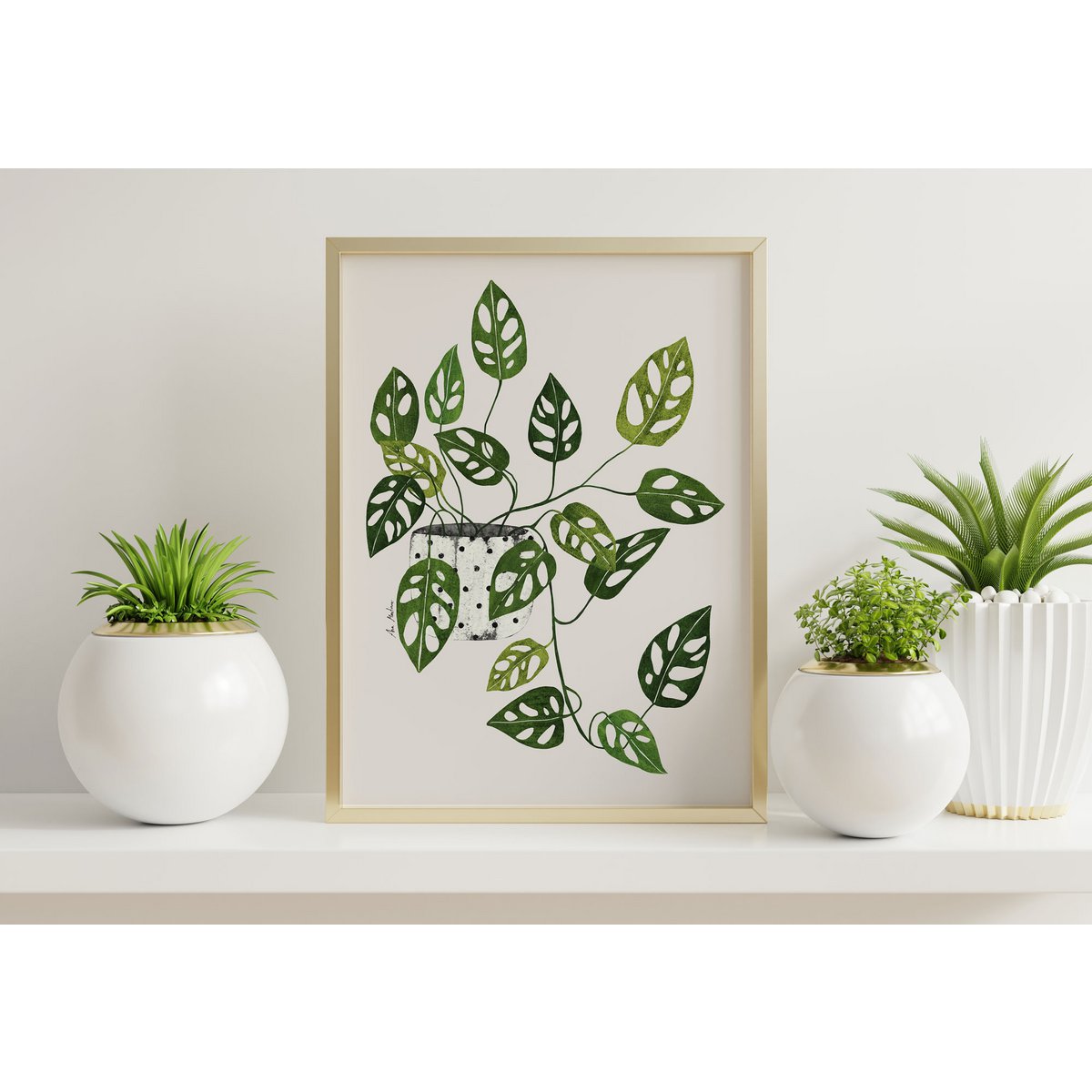 Monstera Obliqua Art Print