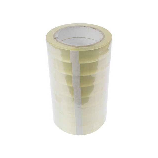 Cinta adhesiva Raadhuis 25 mm x 66 m PP transparente retráctil de 8 rollos de bajo ruido