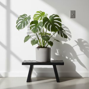 Stool chisseled top black