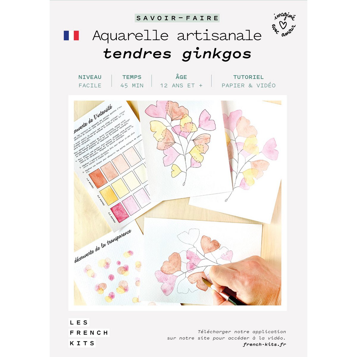 Ambachtelijke aquarel kit "Tender Ginkgos"