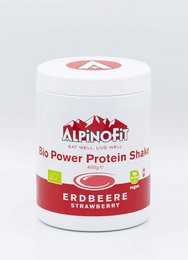 Økologisk Power Protein Shake Strawberry (450 g)