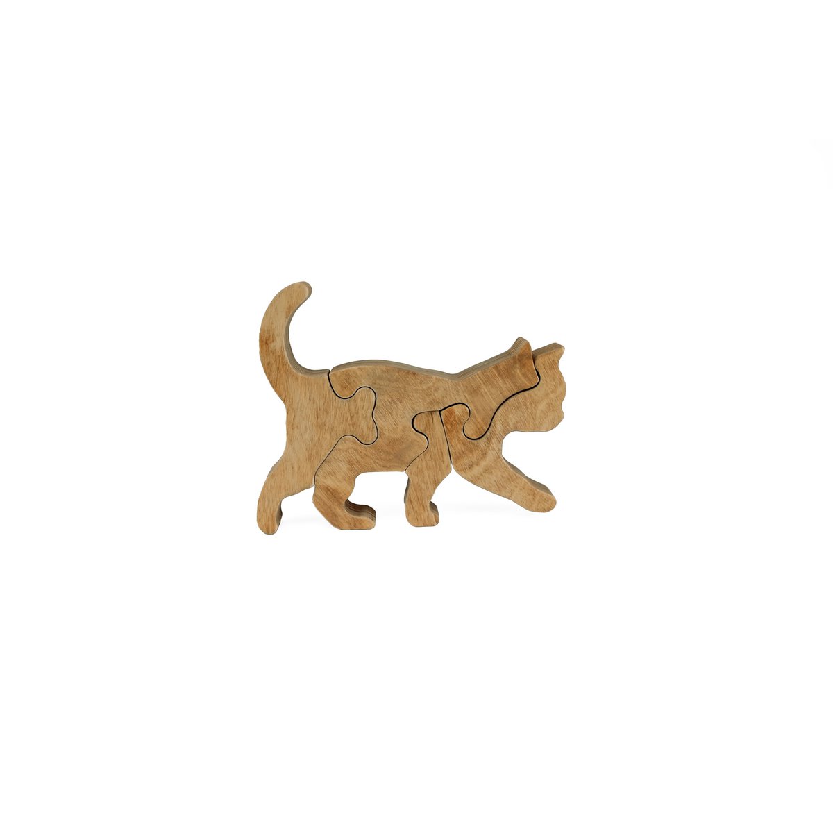 Houten puzzel kat