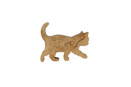 Puzzle en bois chat
