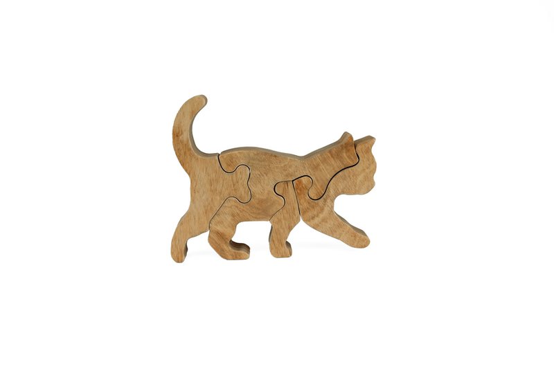 Puzzle en bois chat
