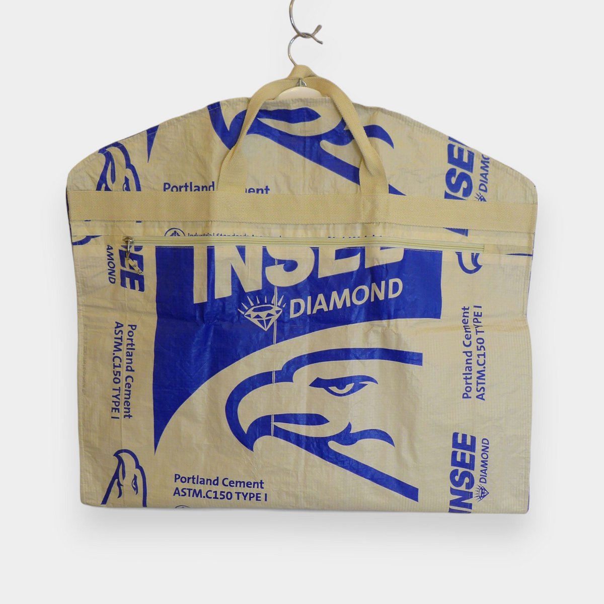 BORSA PER ABITI | Porta abiti ecologico in beige-blu