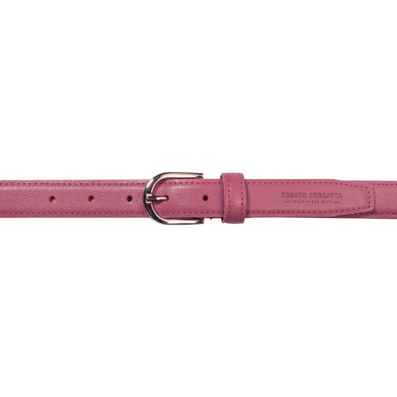 RB4016BS | In Italien hergestellter Damengürtel aus echtem Saffiano-Leder. Pfingstrosenfarbe