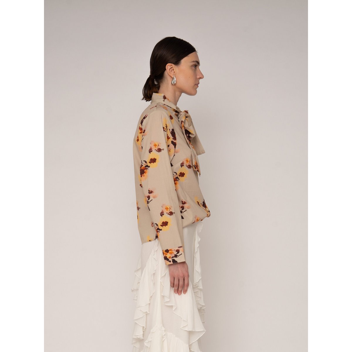Juliette bloemenprint lintblouse