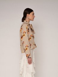 Juliette bloemenprint lintblouse