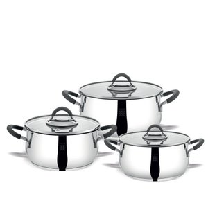 Serenk Modernist Stackable 6 Pieces Stainless Steel Cookware Set
