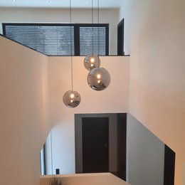 Orb glass ball pendant lamp