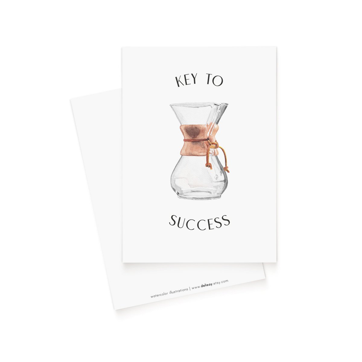 Carte postale "Clé du succès" Chemex