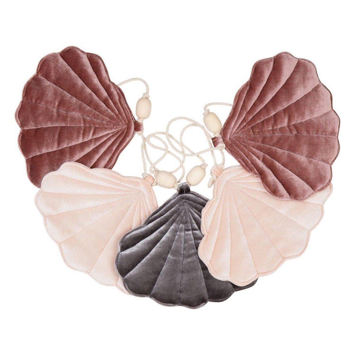 Guirlande Velours « Cosmic Pearl » avec Coquillages