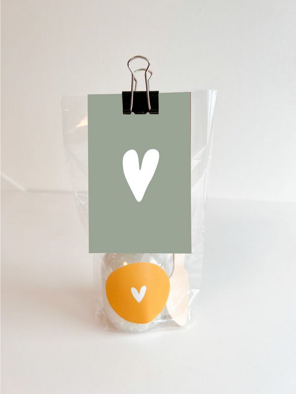 Gift bag bath salt - heart blue