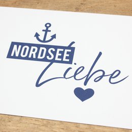 Cartolina marittima "Amore del Mare del Nord" da carta riciclata