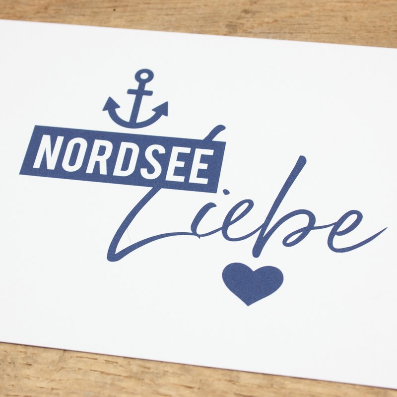 Cartolina marittima "Amore del Mare del Nord" da carta riciclata