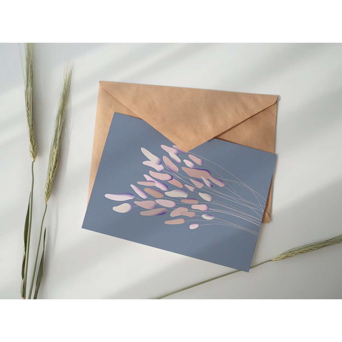 Carte Postale Botanique - Bunny tale grass