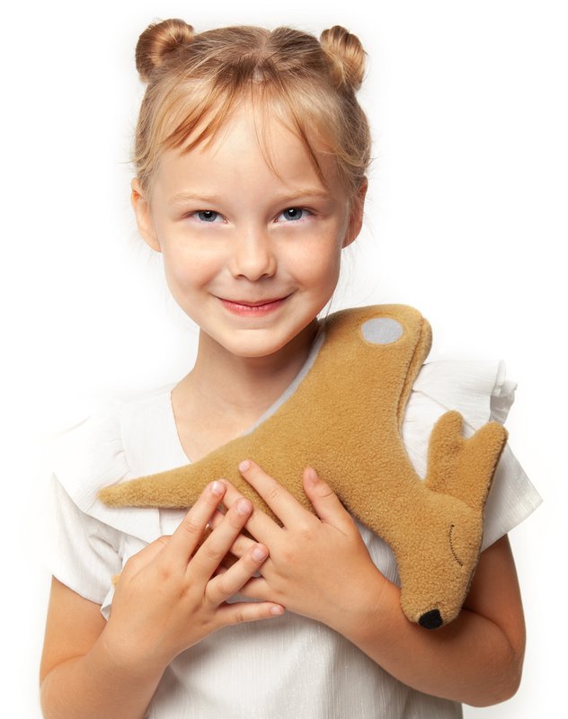 Bio-Körnerkissen, mikrowellengeeignet und aus 100% Naturmaterialien, Wärmekissen für den Nacken, Reh