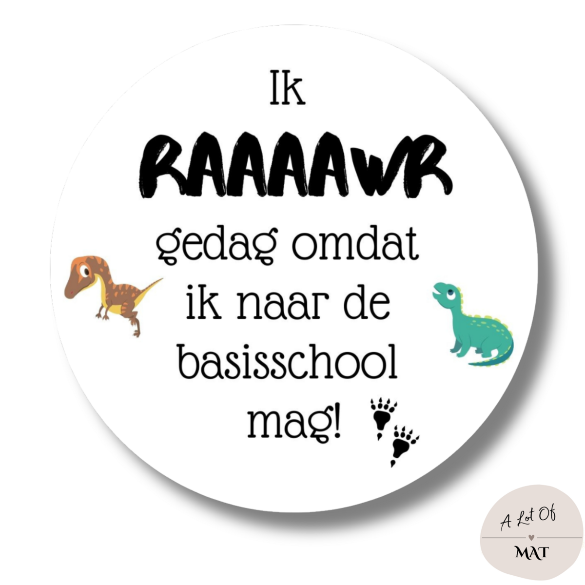 Treat sticker | I raaawr hello | 20 stickers per sheet