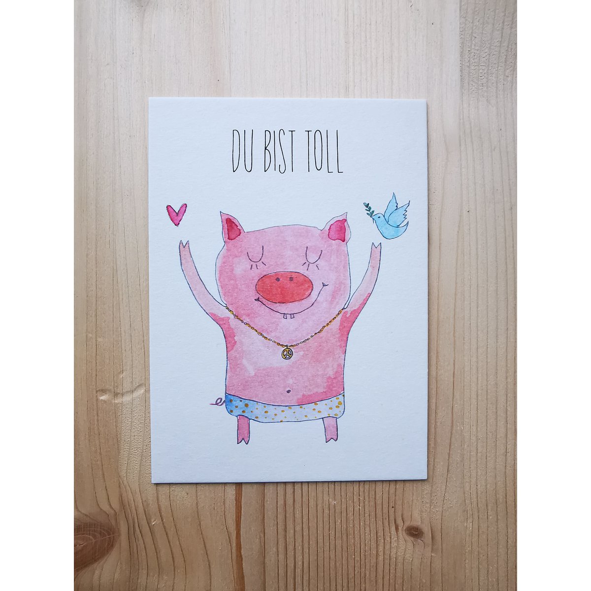 Postcard Pig - You are great