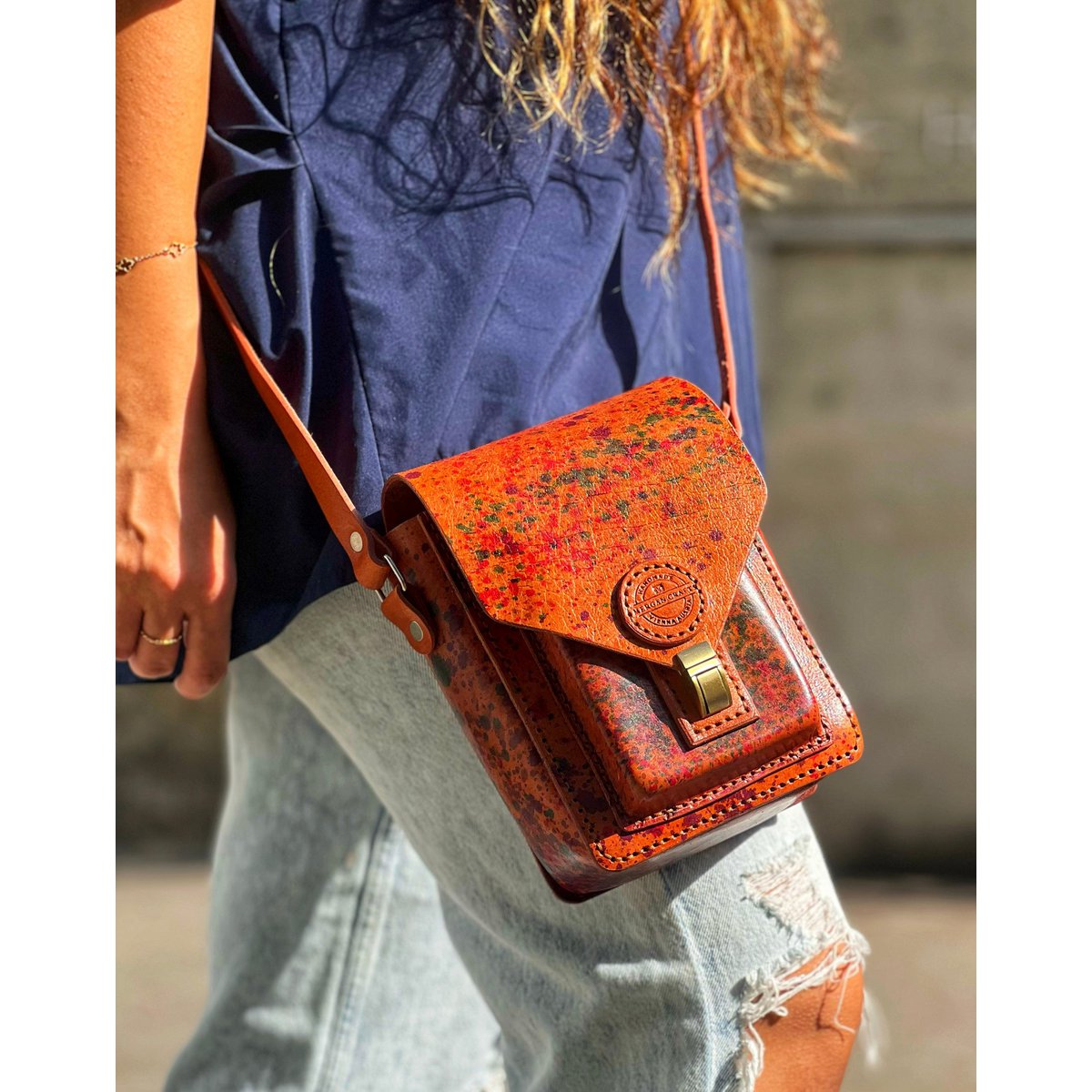 Handmade Genuine Leather Crossbody Bag - Leather bag
