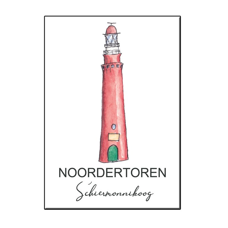 A6 IKONA MIASTA LATARNIA SCHIERMONNIKOOG KARTA
