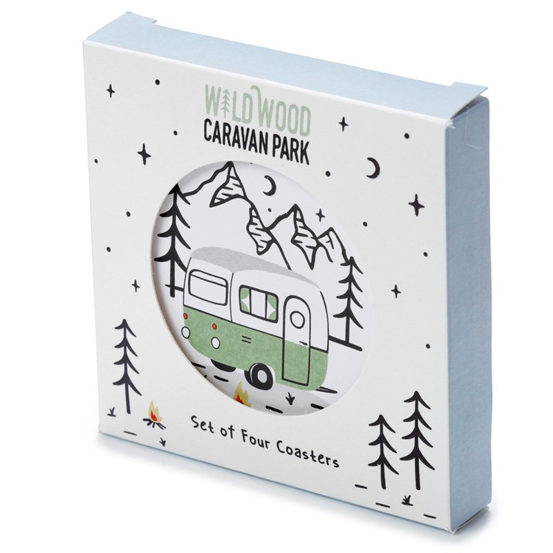 Wildwood Caravan Ensemble de 4 sous-verres en liège