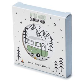 Wildwood Caravan Ensemble de 4 sous-verres en liège