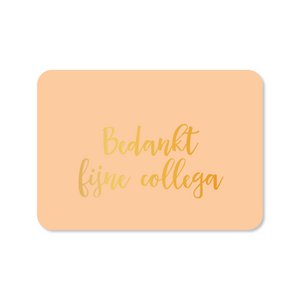 Grußkarte Danke lieber Kollege (mit Goldfolie)