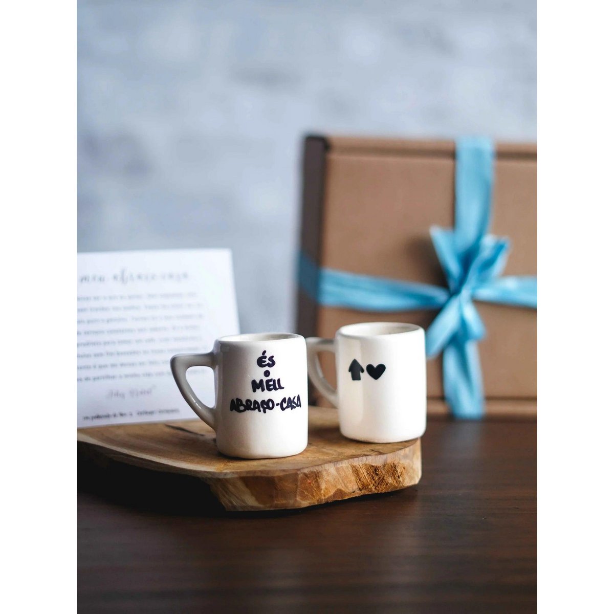 Boîte de Tasses à Café You are my home-hug – Lot de 2 – Céramique Artisanale Fabriquée au Portugal